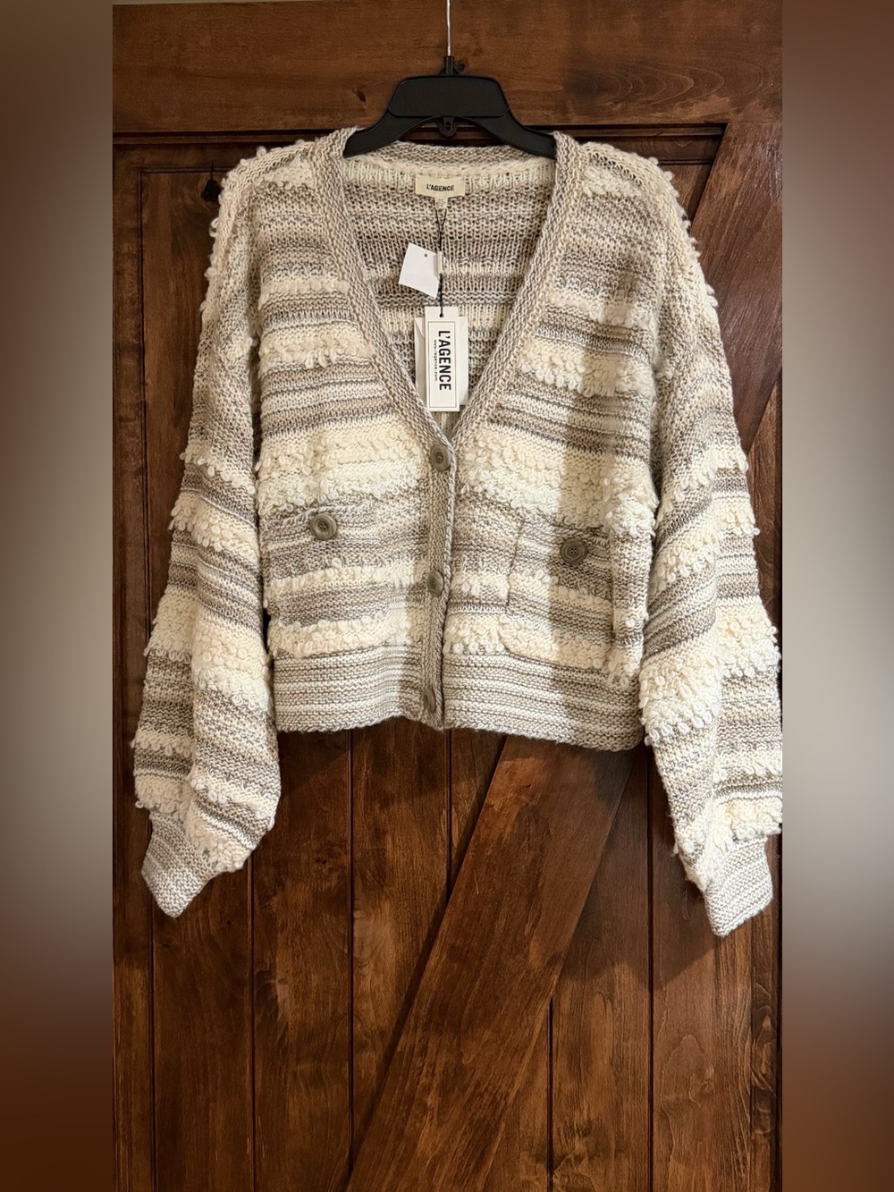 L'AGENCE Harriet Bishop Sleeve Cardigan - Picture 6 of 7